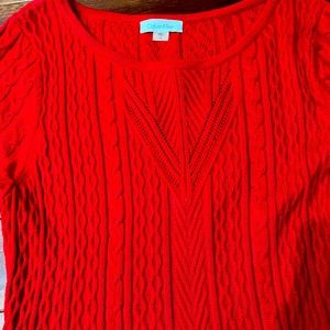 Red Sweater Dress, Sz M